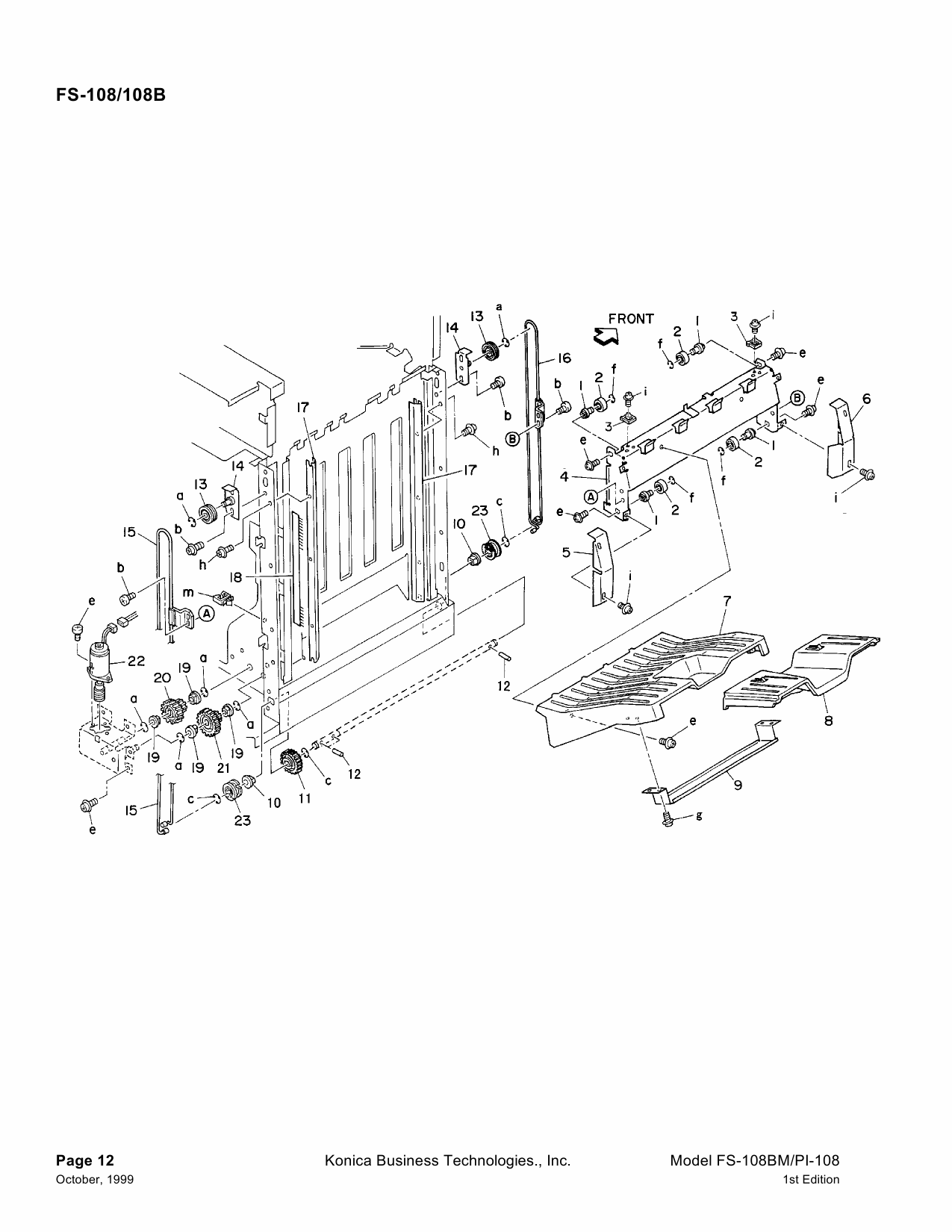 Konica-Minolta Options FS-108 FS 108B Parts Manual-2